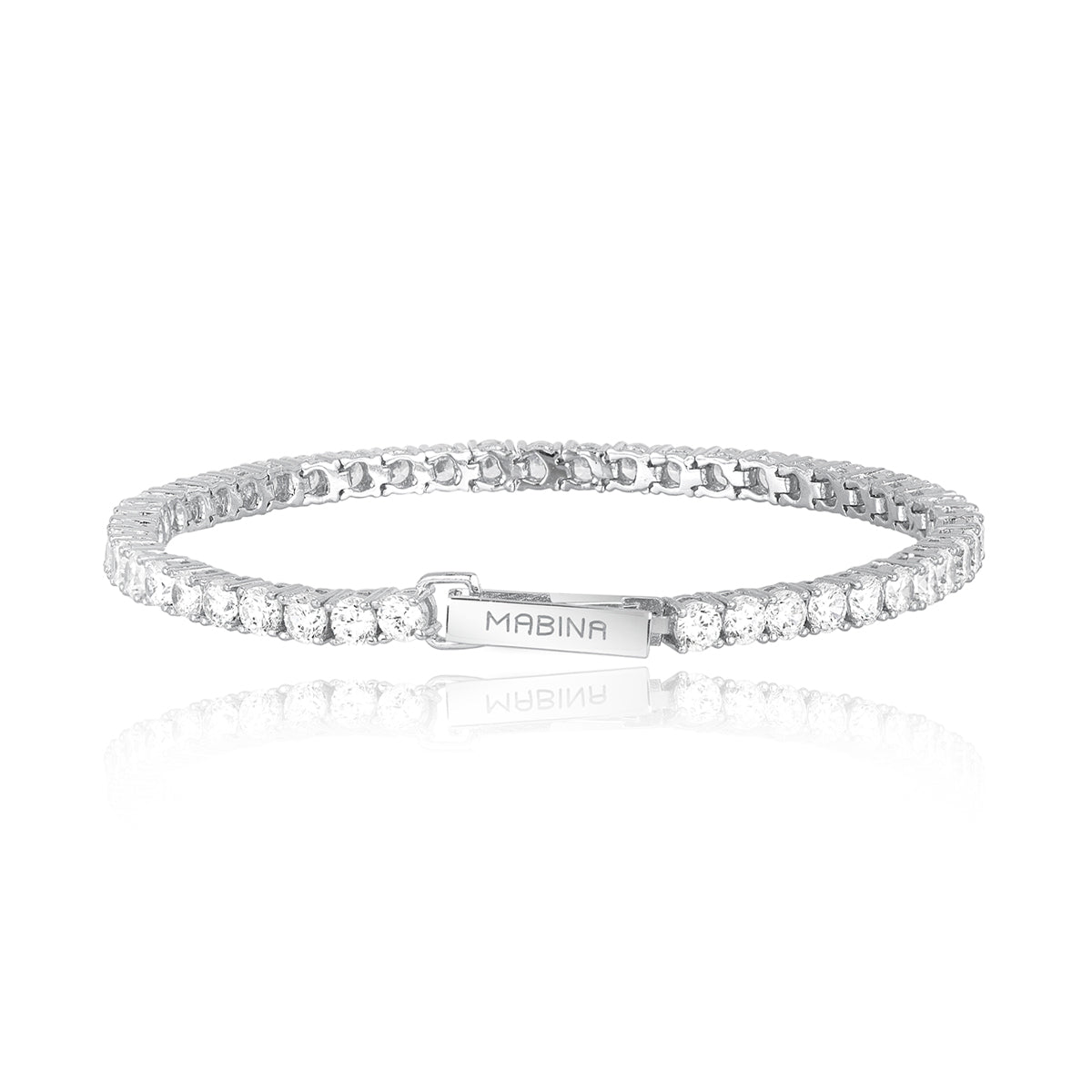 Bracciale Tennis Mabina TENNIS CLUB con Zirconi Bianchi 533019-M