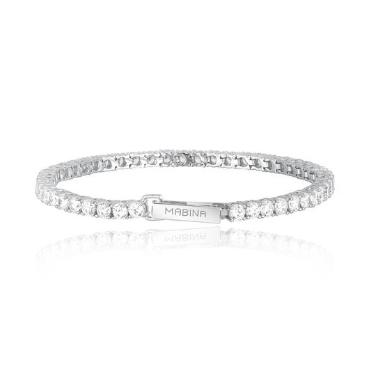 Bracciale Tennis Mabina TENNIS CLUB con Zirconi Bianchi 533019-M