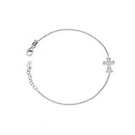 Bracciale Unisex Amen BRCZB3 in Argento 925 con Croce e Zirconi
