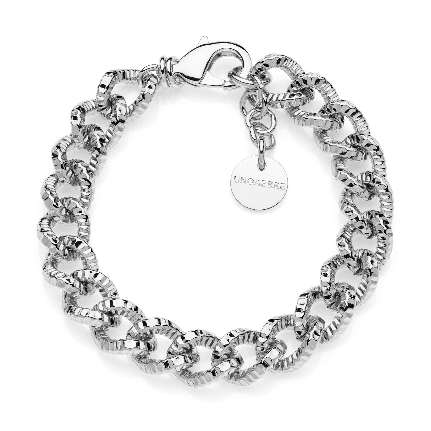 Bracciale Unoaerre Groumette Diamantato Argentato 2204