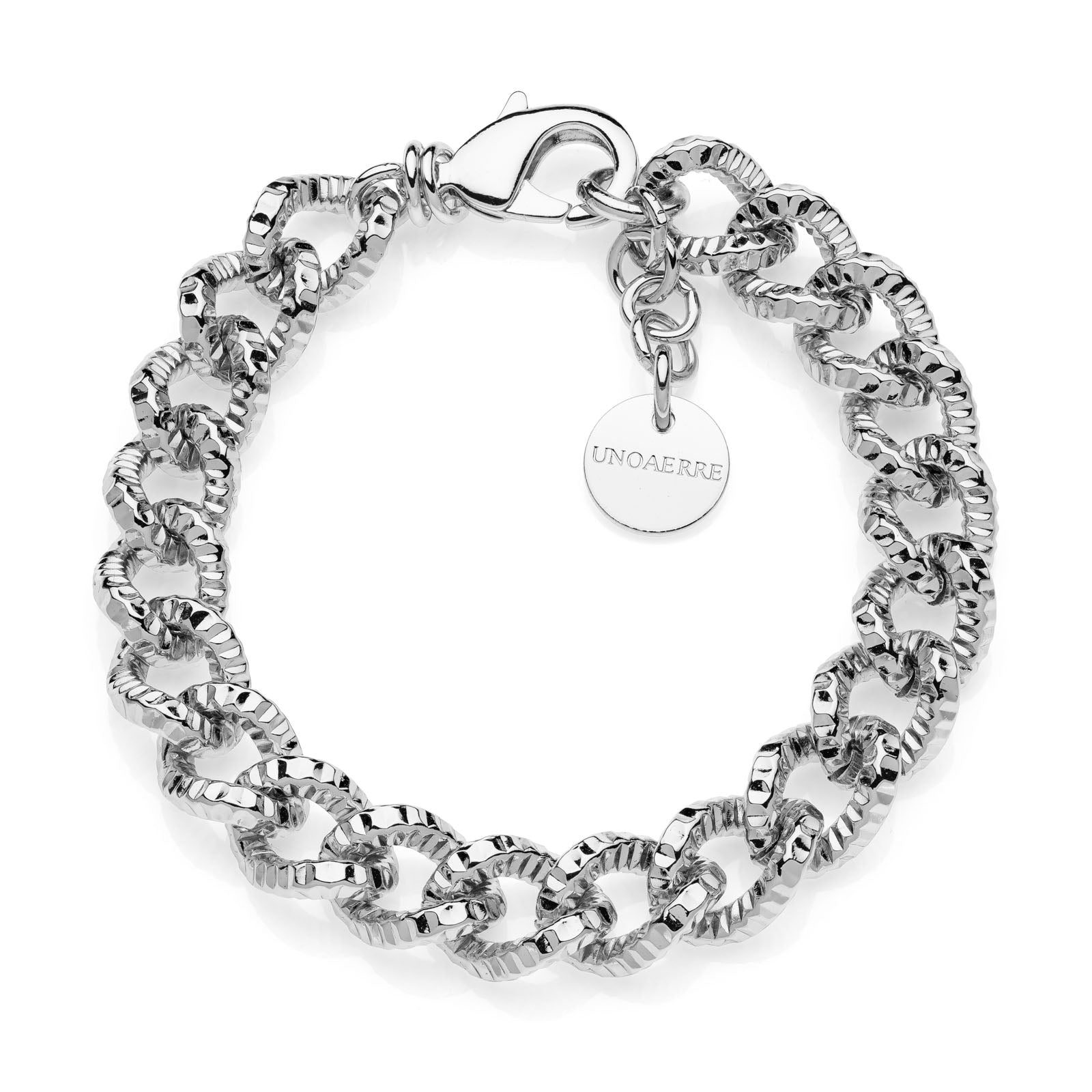 Bracciale Unoaerre Groumette Diamantato Argentato 2204