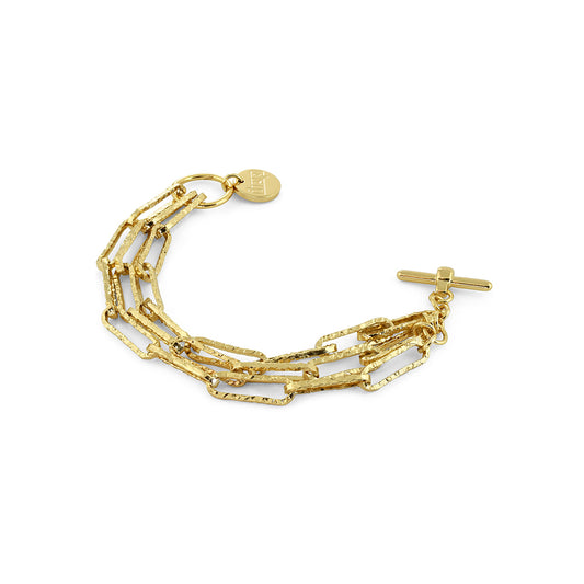 Bracciale Unoaerre Multifilo Dorato "Paper Clip" 1647