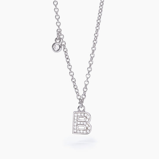 Collana Donna Mabina Lettera B in Argento 553500B