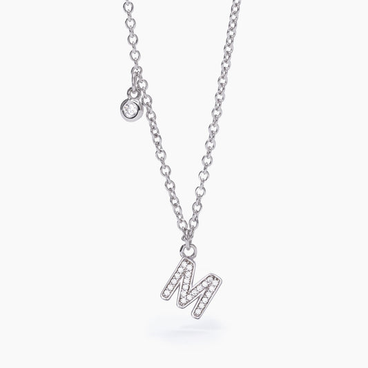 Collana Donna Mabina Lettera M in Argento 553500M