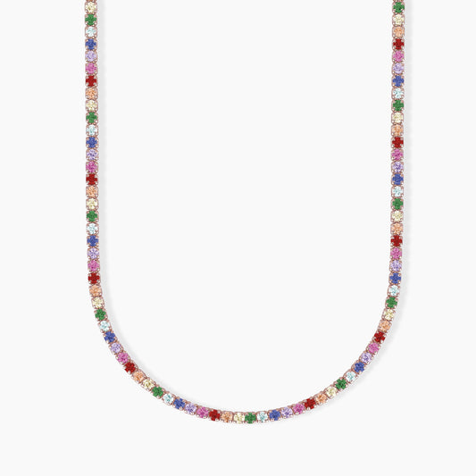 Girocollo Mabina MINI TENNIS con Zirconi Multicolor 553326