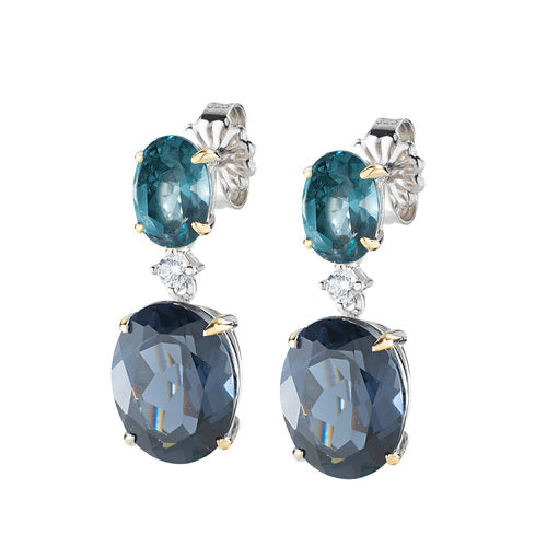 Orecchini Donna Amen ECK2OVBGRLBZ in Argento 925 con Cristalli Colorati