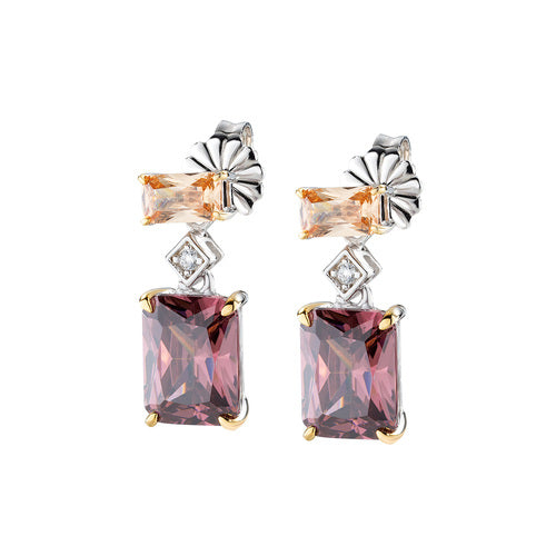 Orecchini Donna Amen ECK2REBVIBRZ in Argento 925 con Cristalli Colorati