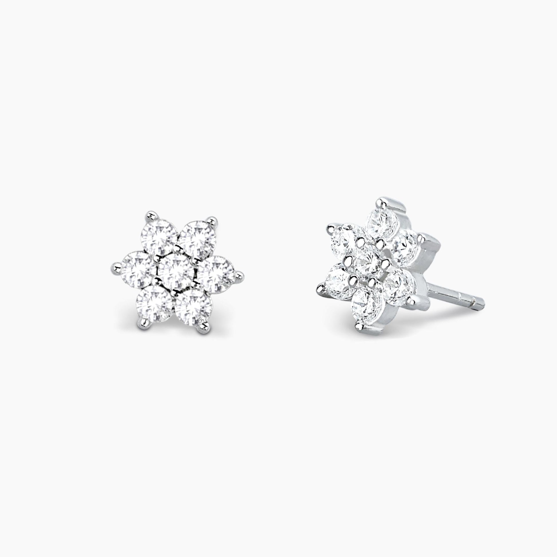 Orecchini Donna in Argento con Zirconi Bianchi Mabina Gioielli 563050