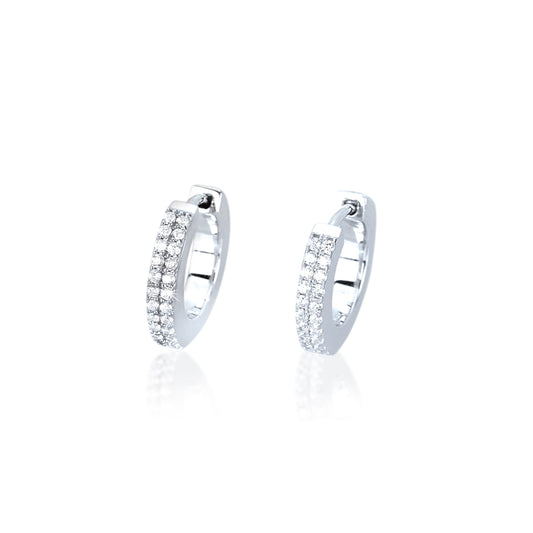 Orecchini Donna in Argento con Zirconi Bianchi Mabina Gioielli 563136
