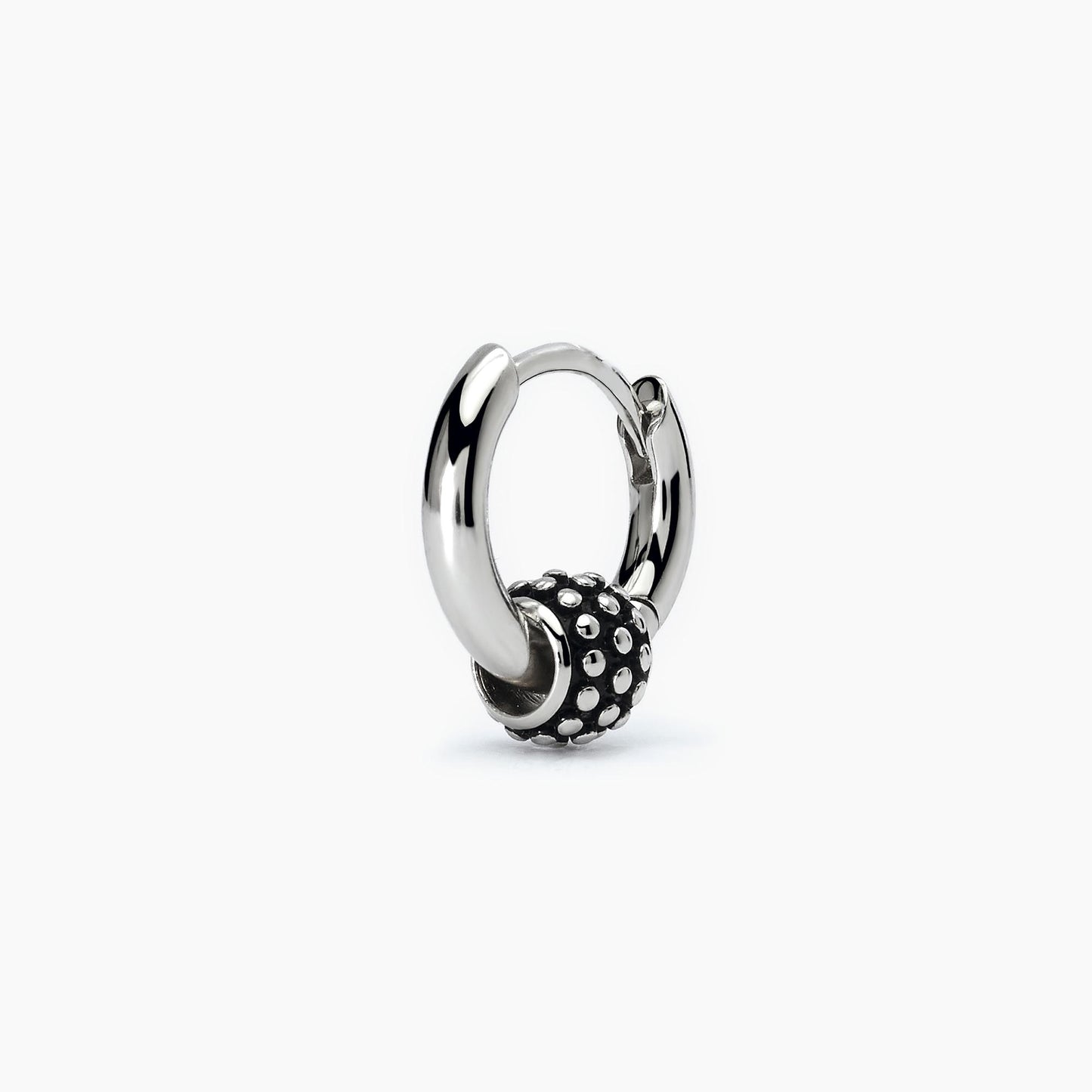 Orecchino Singolo Uomo in Argento con Charm Borchiato Mabina Gioielli 563625