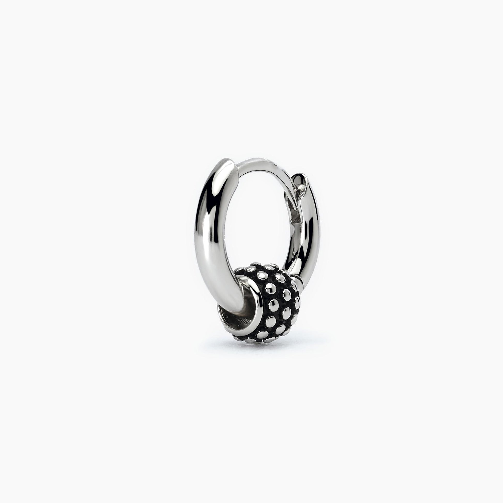 Orecchino Singolo Uomo in Argento con Charm Borchiato Mabina Gioielli 563625
