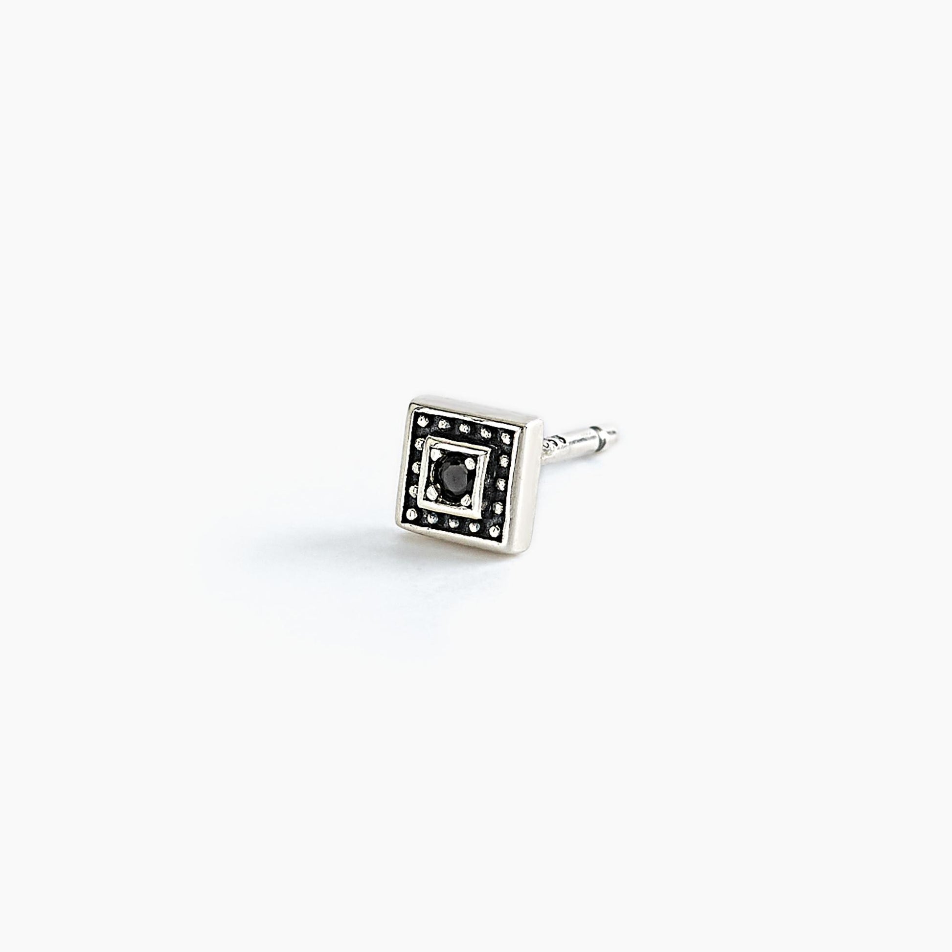 Orecchino Singolo Uomo in Argento con Zircone Bianco Mabina Gioielli 563484