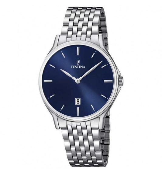 Orologio-Uomo-Festina-Classics-F16744-3-Blu-con-Cinturino-in-Acciaio